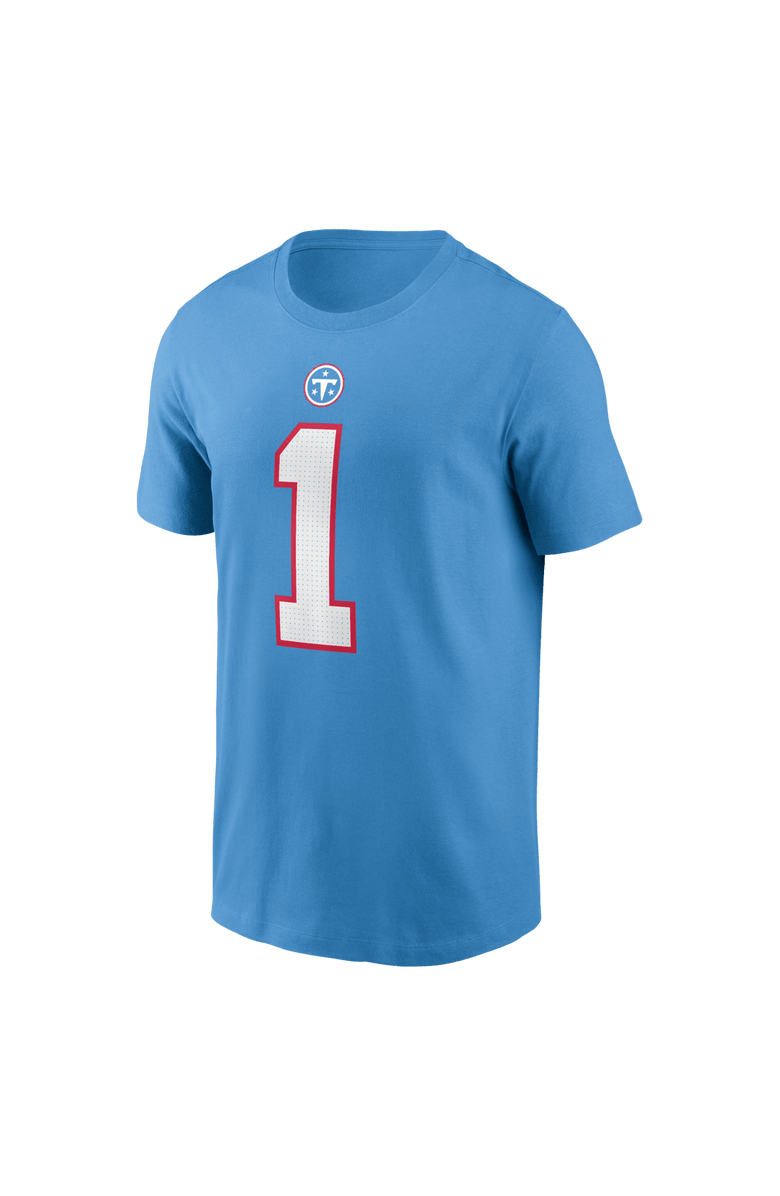 Nike Men's Nike Cameron Ward Light Blue Tennessee Titans Team Name & Number T-Shirt, Alternate, color, Light Blue