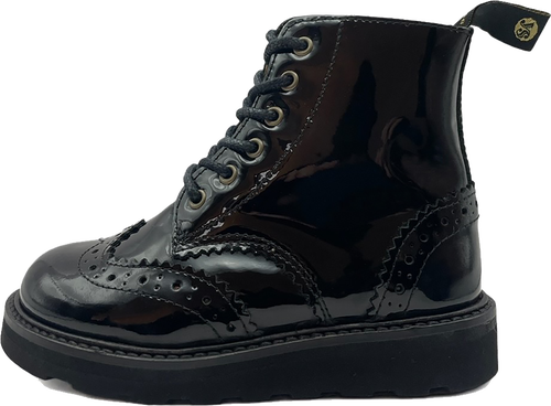 Young Soles Sidney Brogue Boot In Black