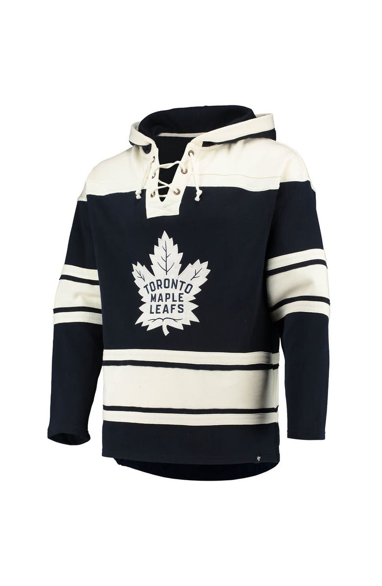 '47 Men's '47 Auston Matthews Blue Toronto Maple Leafs Player Name & Number Lacer Pullover Hoodie, Alternate, color, 