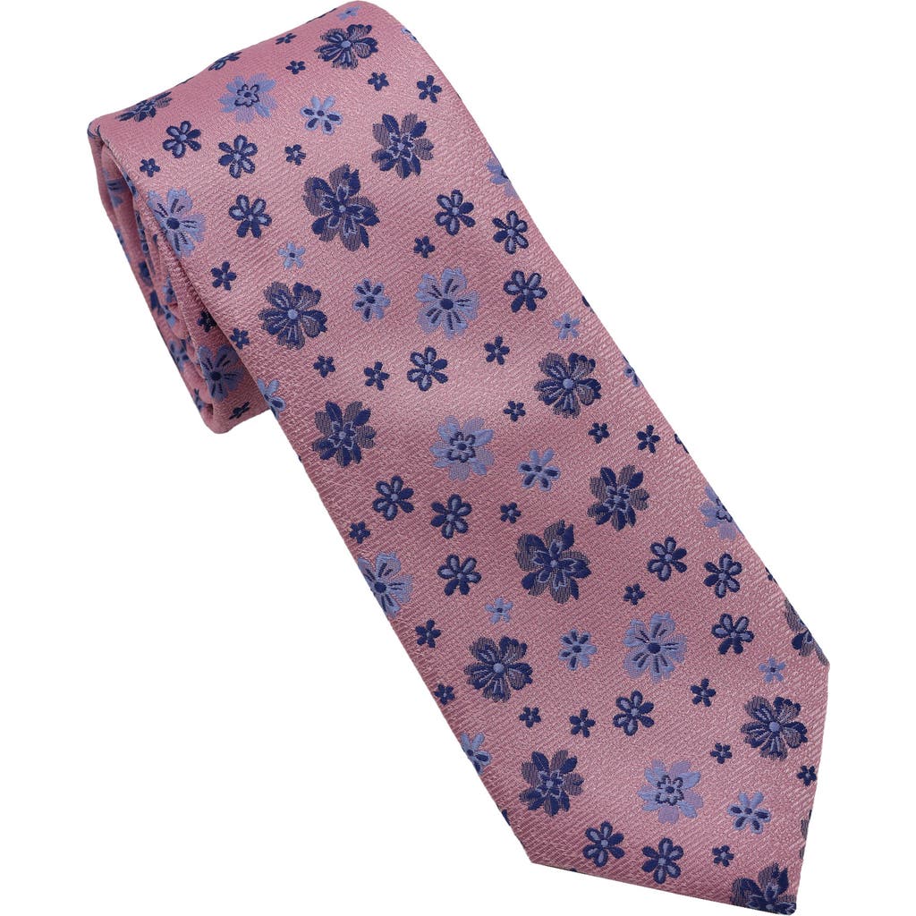 Ben Sherman Floral Twill Slim Tie In Pink