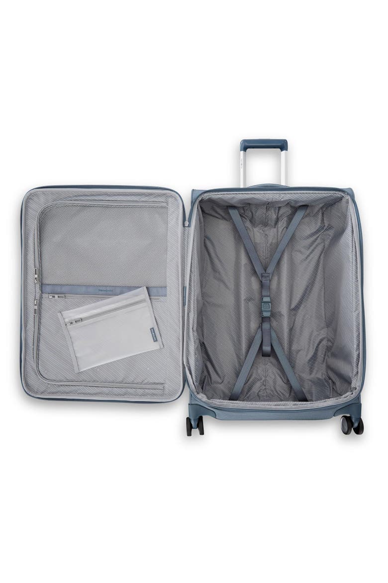 UpLIFT Softside Expandable 25" Medium Checked Spinner Luggage, Alternate, color, Black