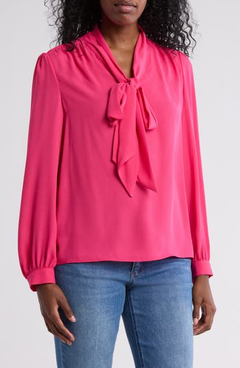Gemma + Jane Tie Neck Georgette Top | Nordstromrack