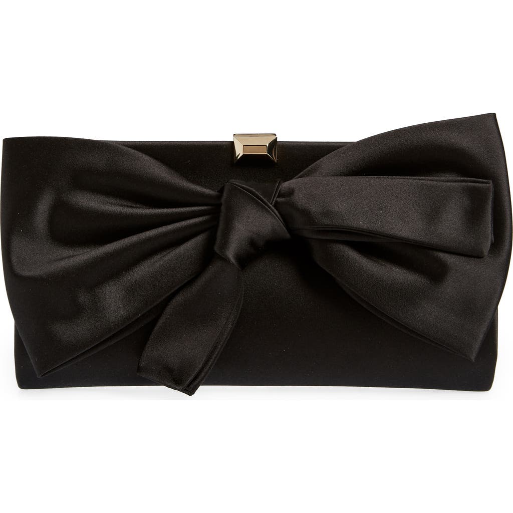 Stuart Weitzman The Vip Loveknot Clutch In Black