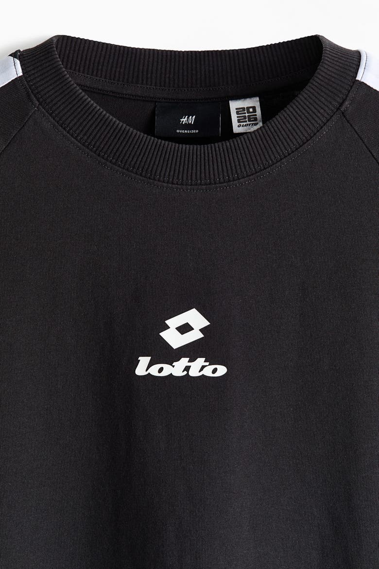 Oversized Fit Cotton T-shirt, Alternate, color, Black/Lotto