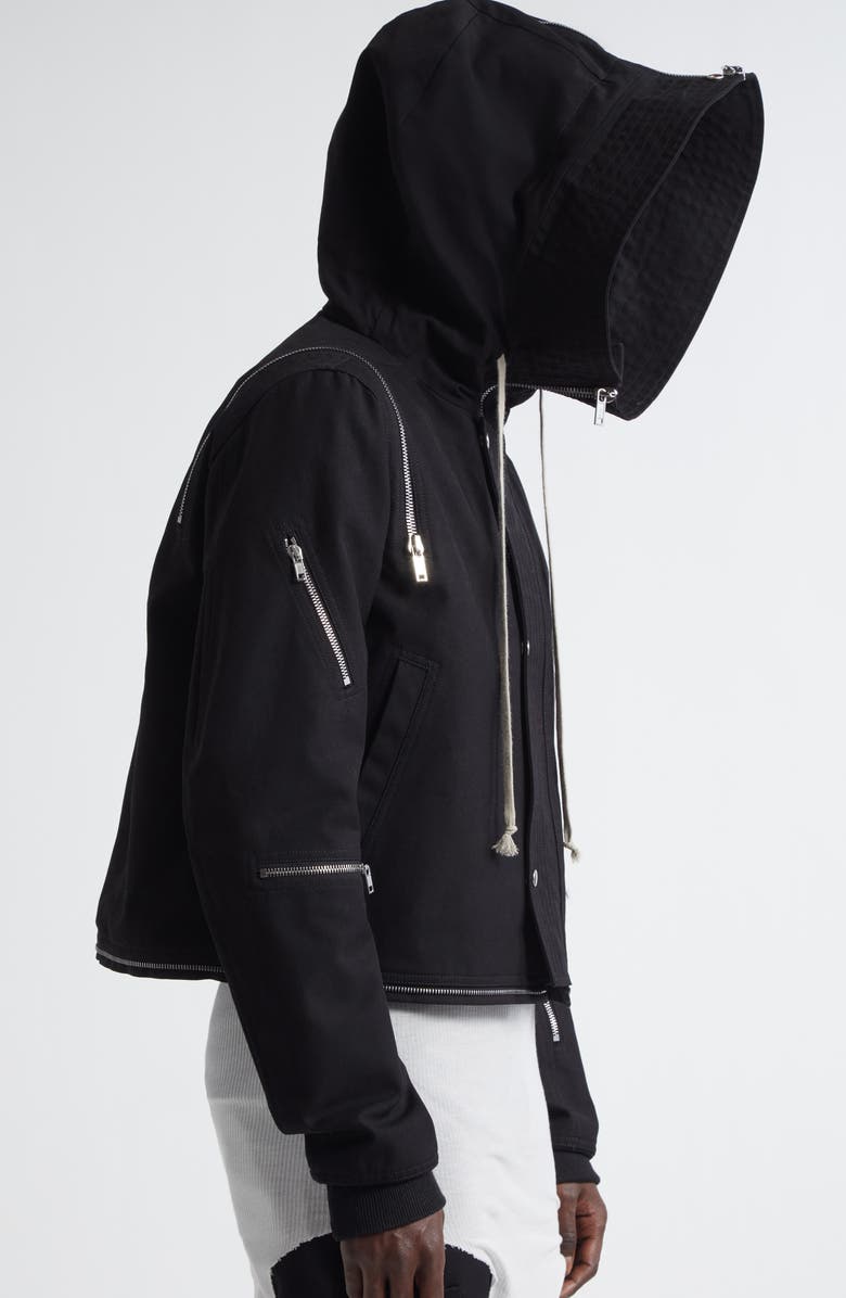 Rick Owens Giacca Headon Crop Parka, Alternate, color, 