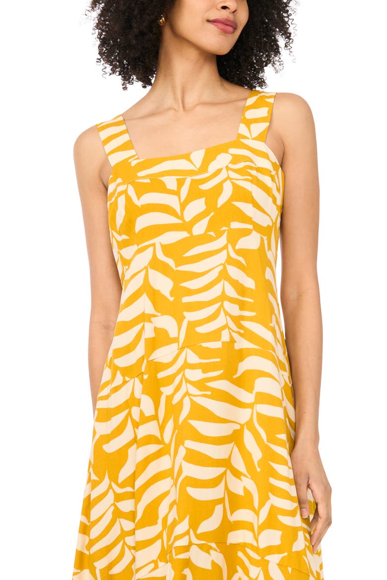 Print Sleeveless Maxi Dress, Alternate, color, GOLDEN HUE