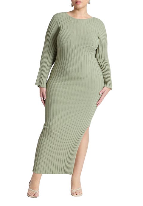 Wide Sleeve Maxi Sweater Dress (Plus Available)