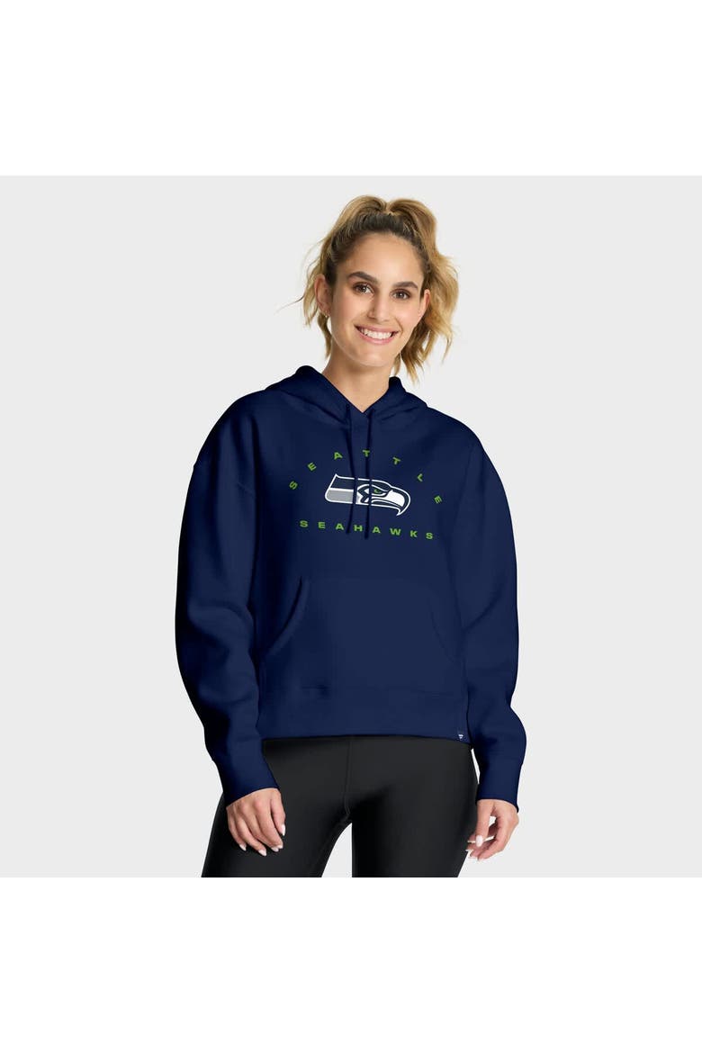 Women's Fanatics College Navy Seattle Seahawks Eligible Receiver Legacy Pullover Hoodie, Main, color, College Navy