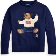 Polo Ralph Lauren Polo Bear Intarsia Cotton & Linen Sweater