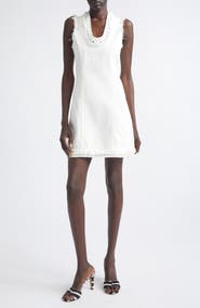 FERRAGAMO Fringed Denim Minidress