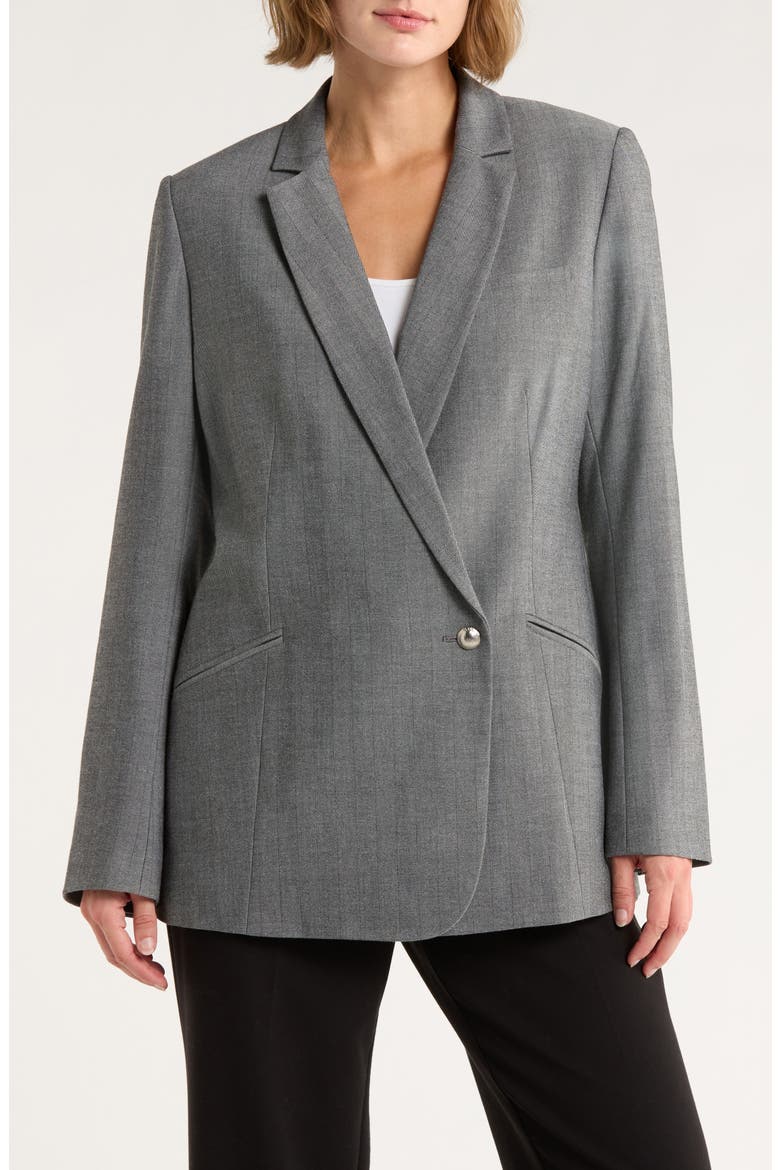 Jade Oversize Notch Lapel Blazer, Main, color, CHARCOAL