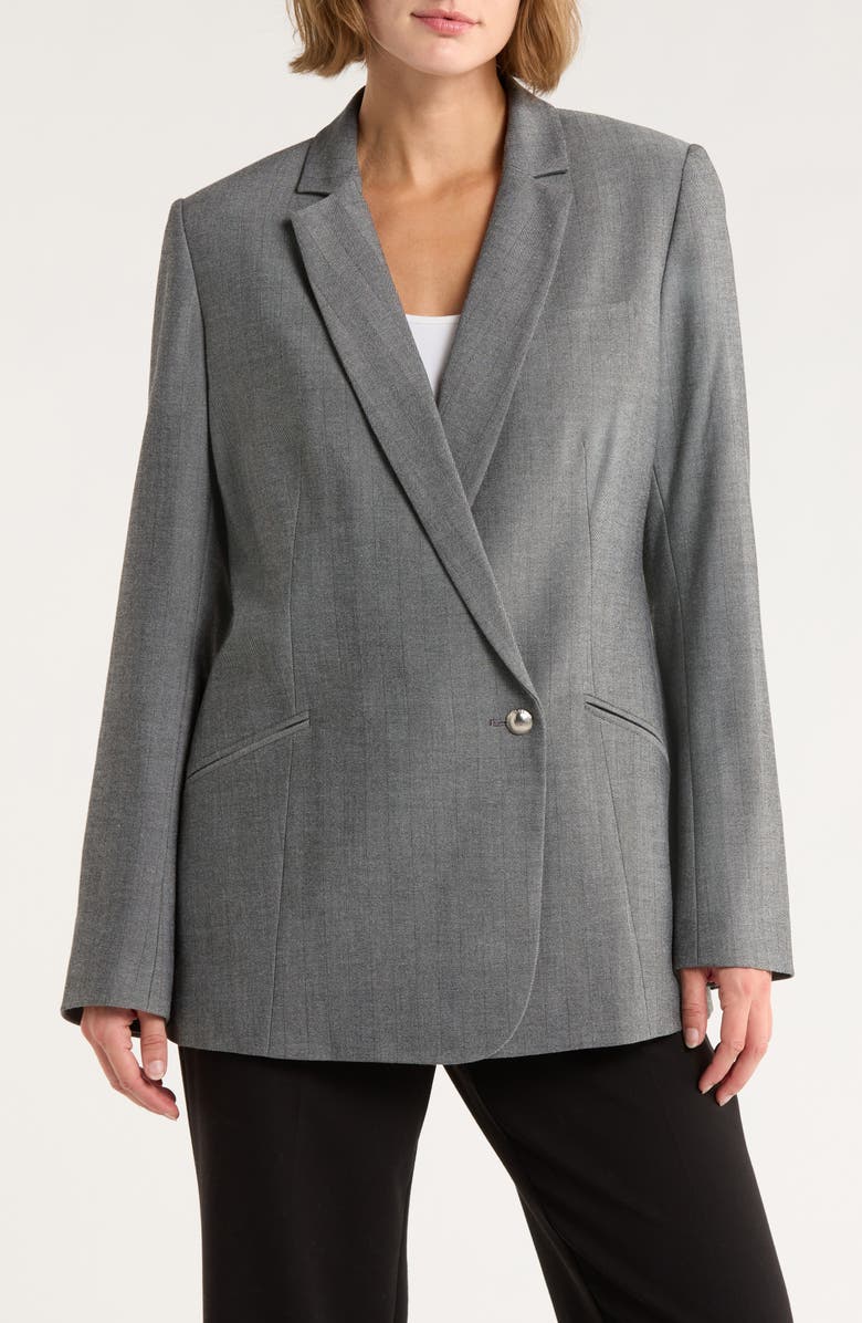 rag & bone Jade Oversize Notch Lapel Blazer, Main, color, Charcoal