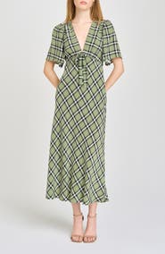 WAYF Jules Plaid Midi Dress