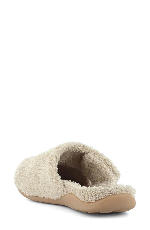 Strive Zara Faux Fur Slipper In Neutral