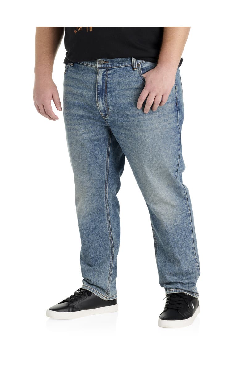True Nation by DXL Big & Tall Vintage Tapered-Fit Jeans, Main, color, Medium Wash Vintage