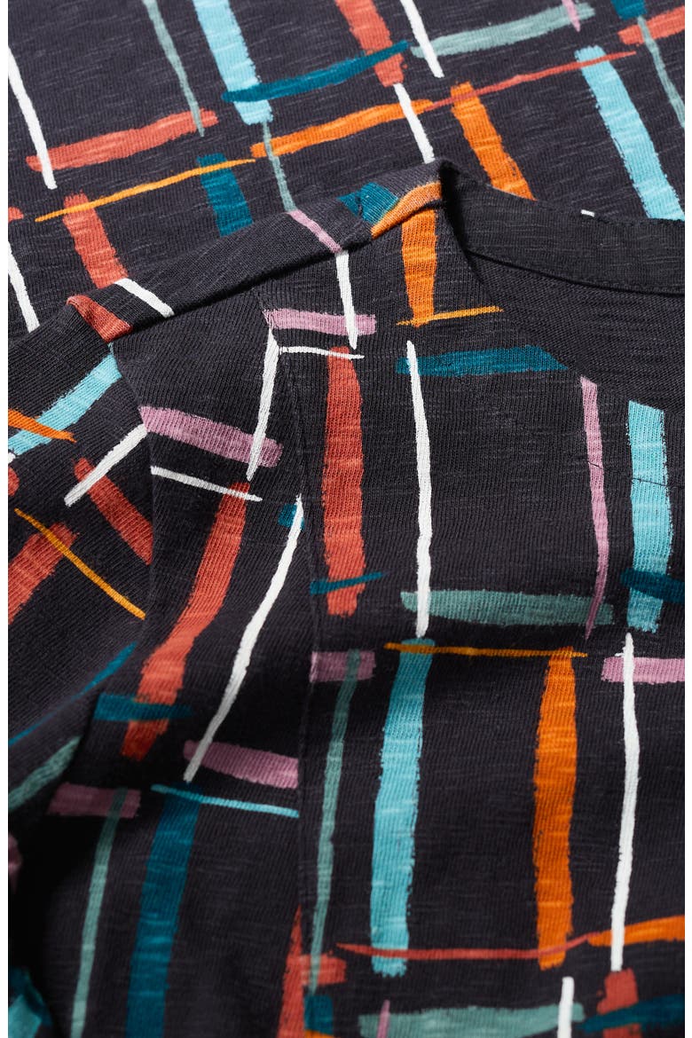 Shore Foraging Organic Cotton Tunic, Alternate, color, ROCK CHECK ONYX