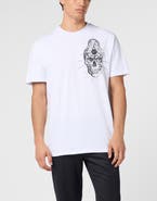 PHILIPP PLEIN Round Neck T-Shirt Skull Tattoo Men