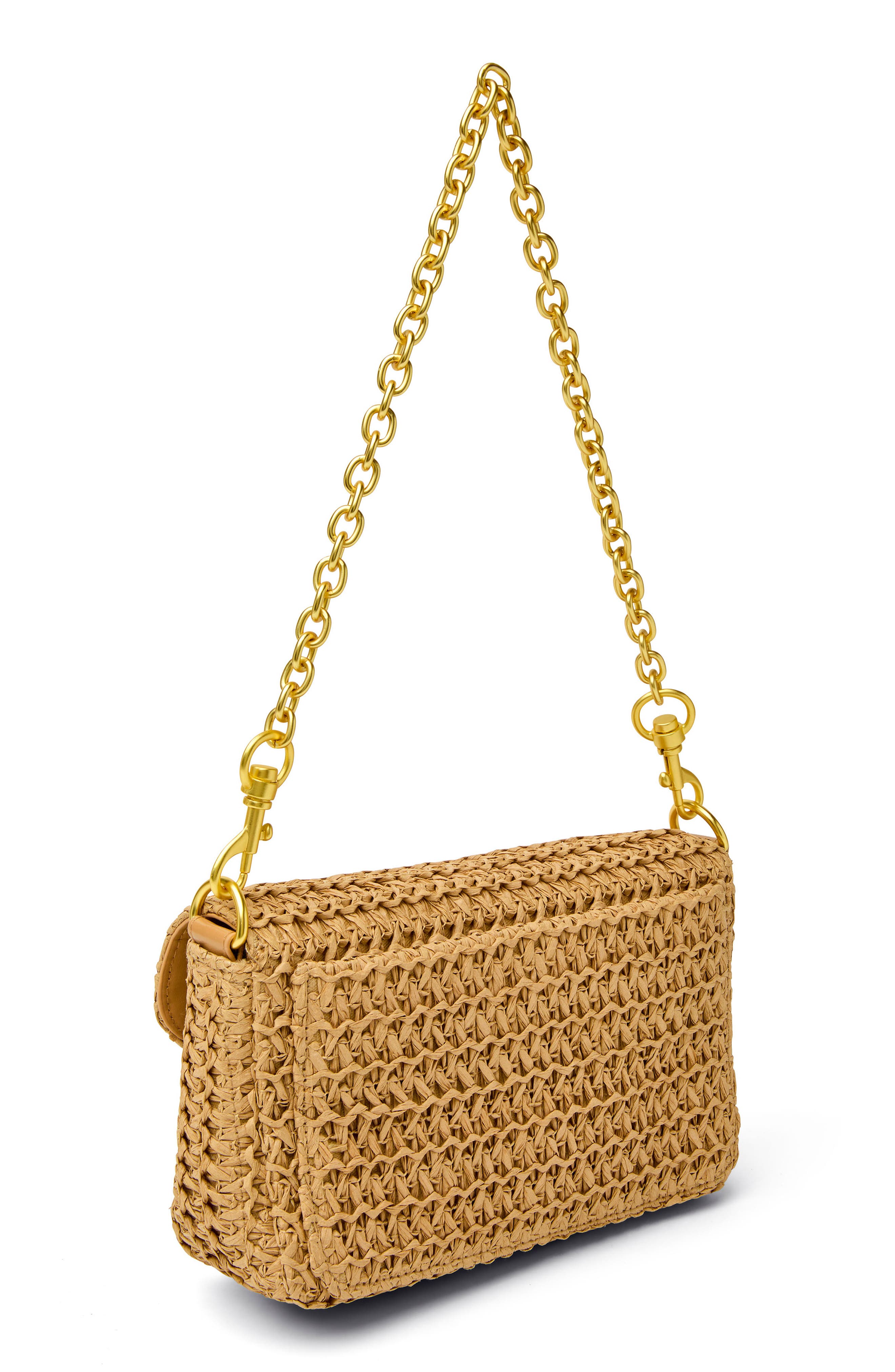 THINK ROYLN High Society Raffia Convertible Clutch, Alternate, color, Chai Open-Weave Raffia
