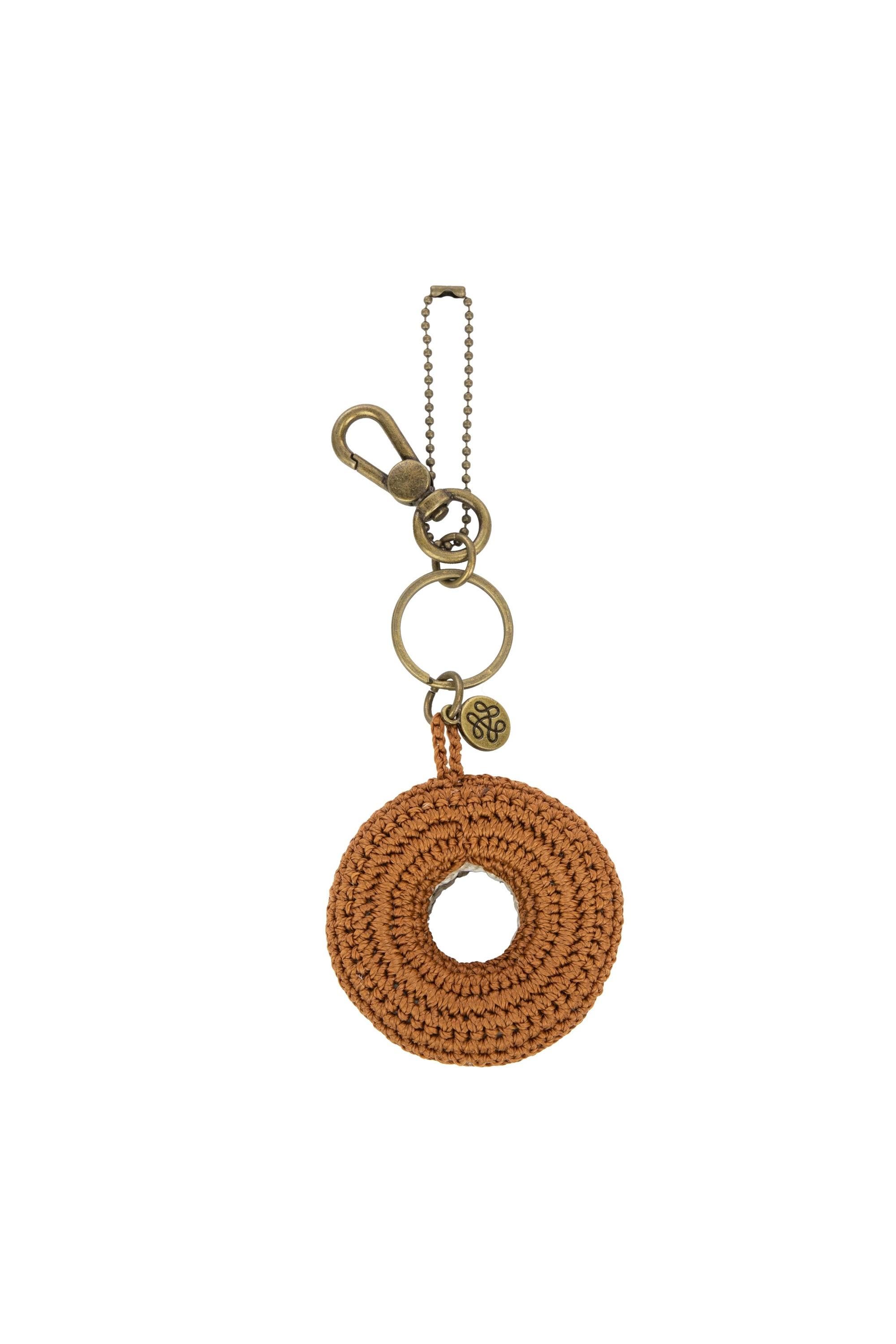 The Sak Yarnicharmz Hand Crochet Dangle - Food, Alternate, color, Bagel