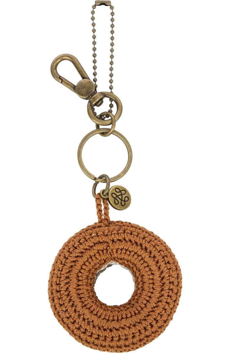 The Sak Yarnicharmz Hand Crochet Dangle - Food, Alternate, color, Bagel