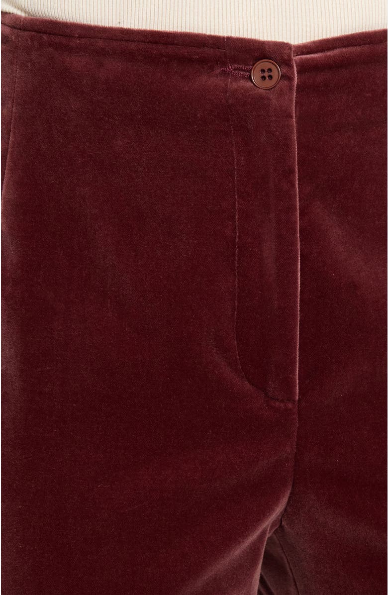 Santorelli Elizabeth Flared Leg Pant in Luxury Velvet, Alternate, color, Dusty Mauve