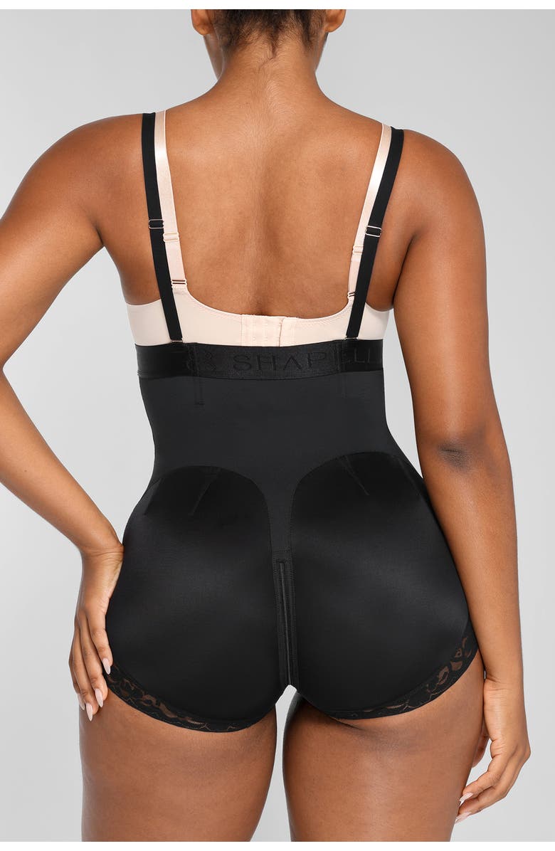 Shapellx Butt-Lifting Open Bust Panty, Alternate, color, Onyx Black