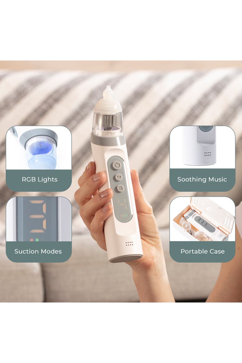 Electric Nasal Aspirator Adjustable Suction Baby Care Device, Alternate, color, White