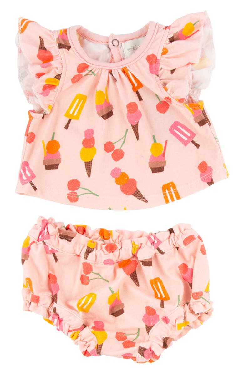 Miki Miette Yasi Flutter Sleeve Top & Bloomers Set, Main, color, 