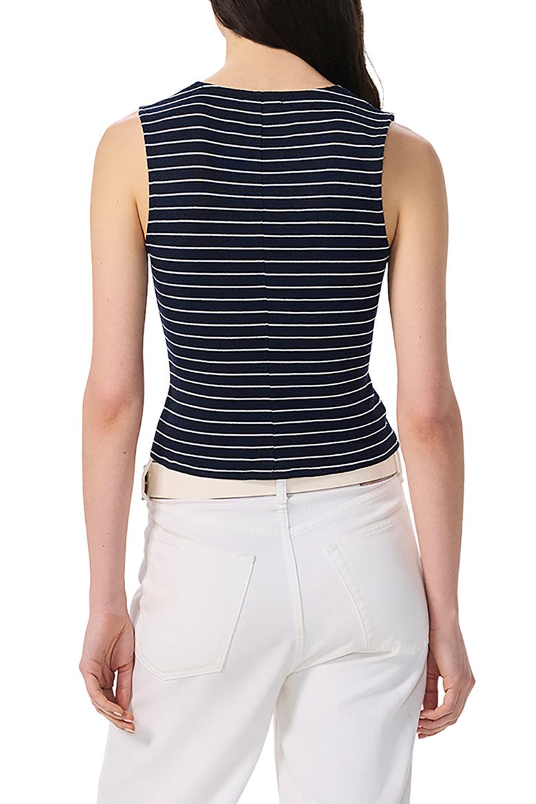 The Knit Stripe T-Shirt, Alternate, color, NAVY