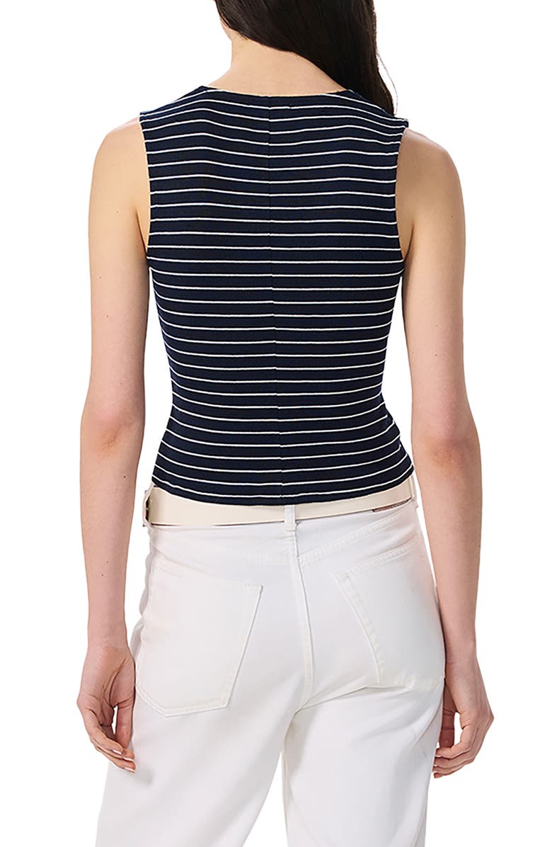 rag & bone The Knit Stripe T-Shirt, Alternate, color, Navy