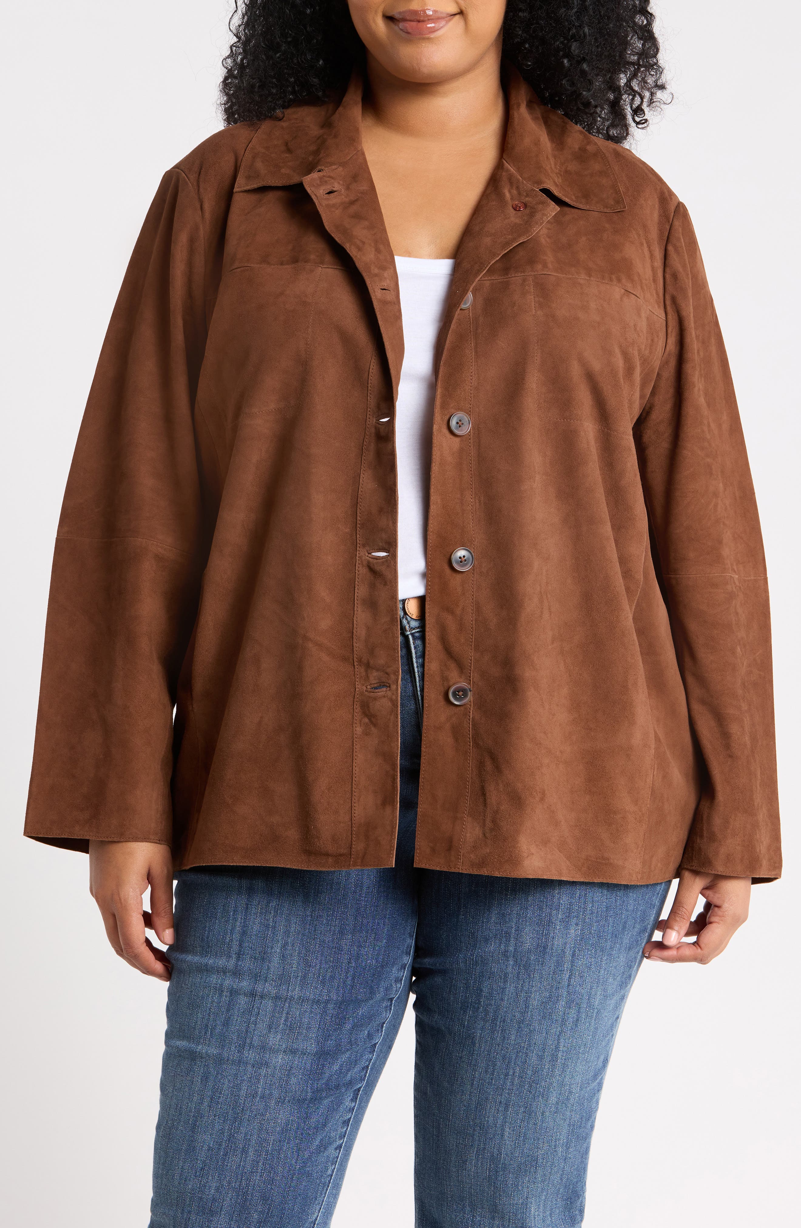 Suede Shirt Jacket