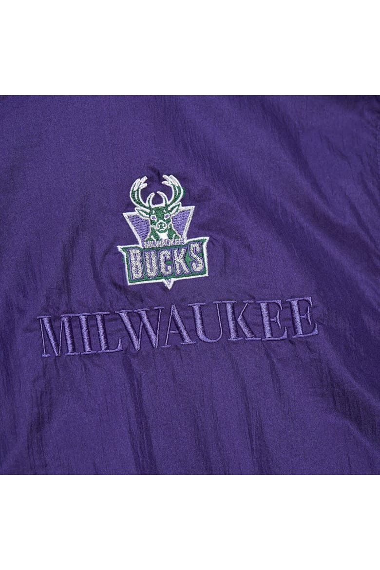 Unisex Mitchell & Ness  Purple Milwaukee Bucks Hardwood Classics Team OG 3.0 Anorak Half-Zip Windbreaker Jacket, Alternate, color, Purple
