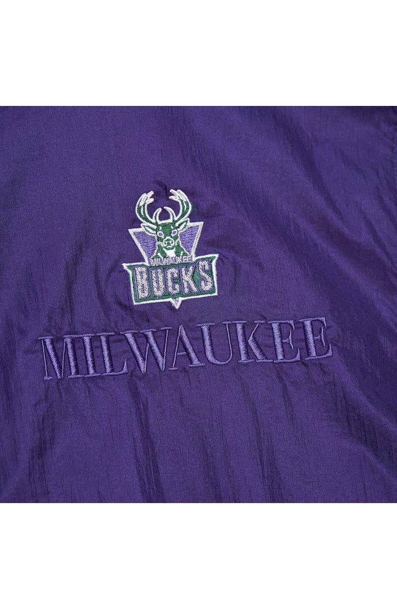 Mitchell & Ness Unisex Mitchell & Ness  Purple Milwaukee Bucks Hardwood Classics Team OG 3.0 Anorak Half-Zip Windbreaker Jacket, Alternate, color, Purple