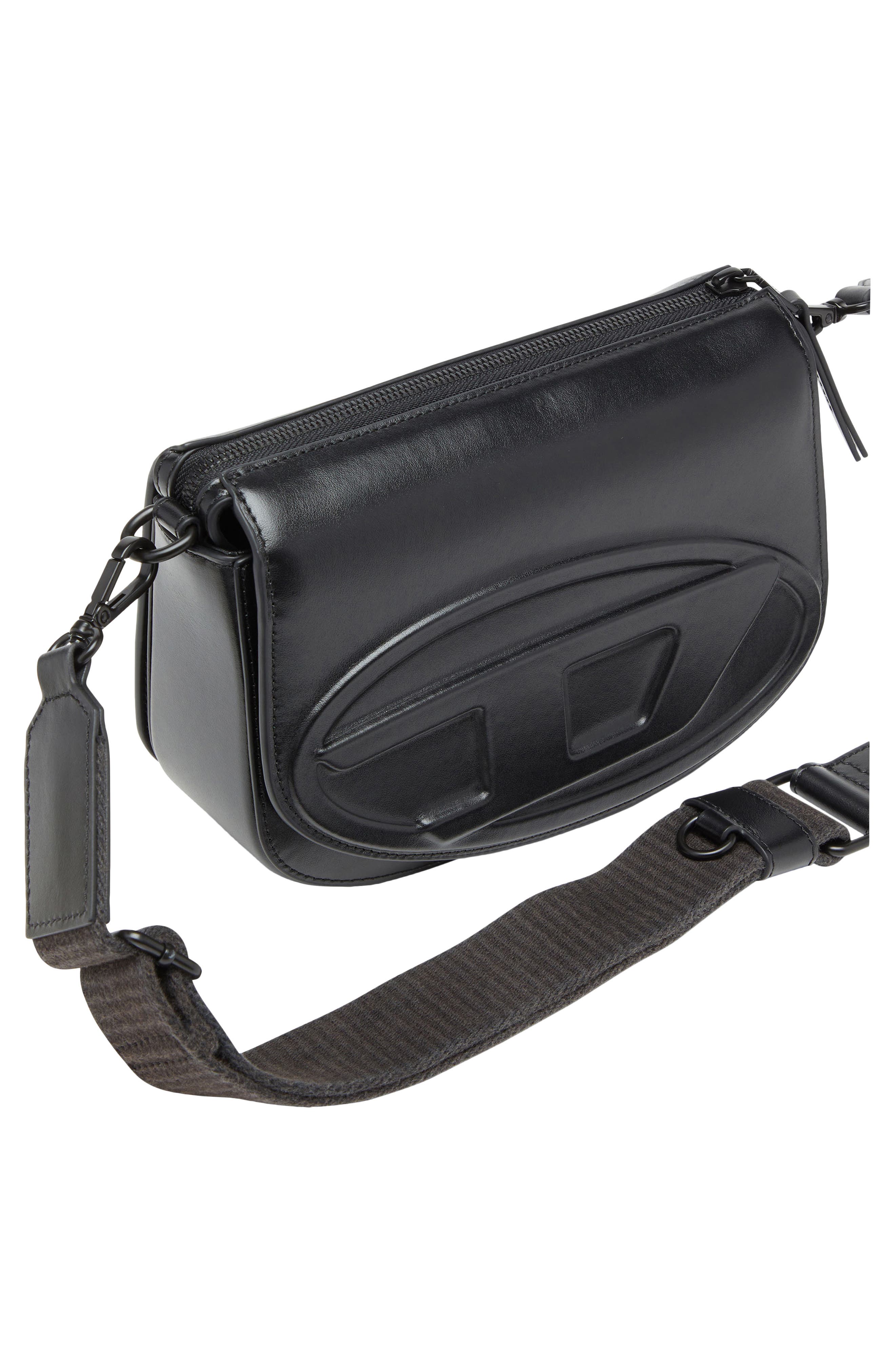 DIESEL<sup>®</sup> 1DR 2.0 Leather Camera Crossbody Bag, Alternate, color, Black