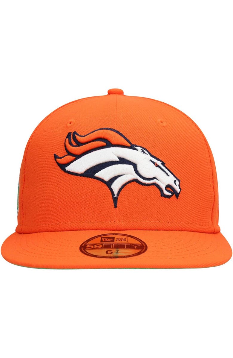 New Era Men's New Era Orange Denver Broncos Super Bowl XXXIII Citrus Pop 59FIFTY Fitted Hat, Alternate, color, 