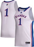 adidas Men's adidas #1 White Kansas Jayhawks Team Swingman Jersey