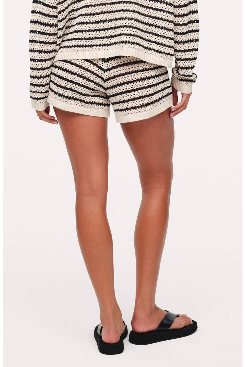 Stripe Open Knit Shorts, Alternate, color, BONE STRIPE