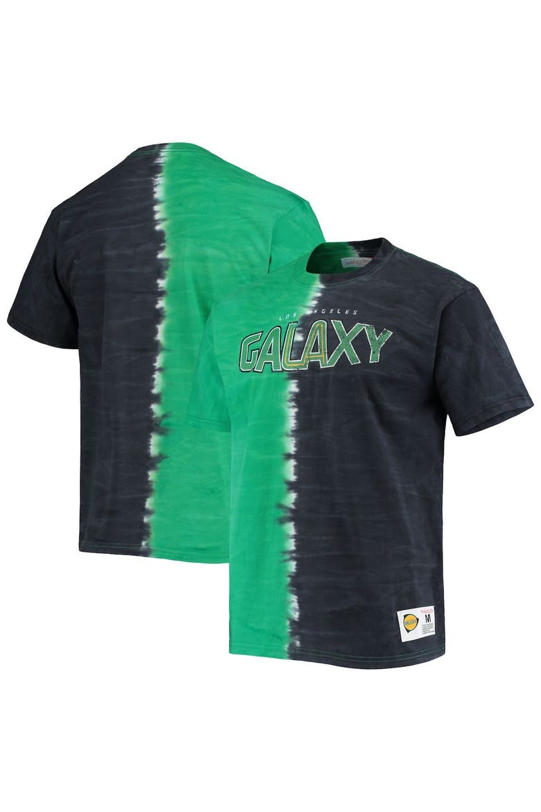 Men's Mitchell & Ness Green LA Galaxy Vertical Tie-Dye Top, Main, color, Green