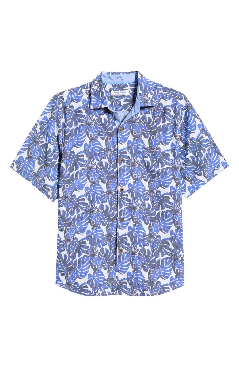 Tommy Bahama Coastal Ease Piña Party IslandZone<sup>®</sup> Short Sleeve Button-Up Shirt, Alternate, color, Sandstone