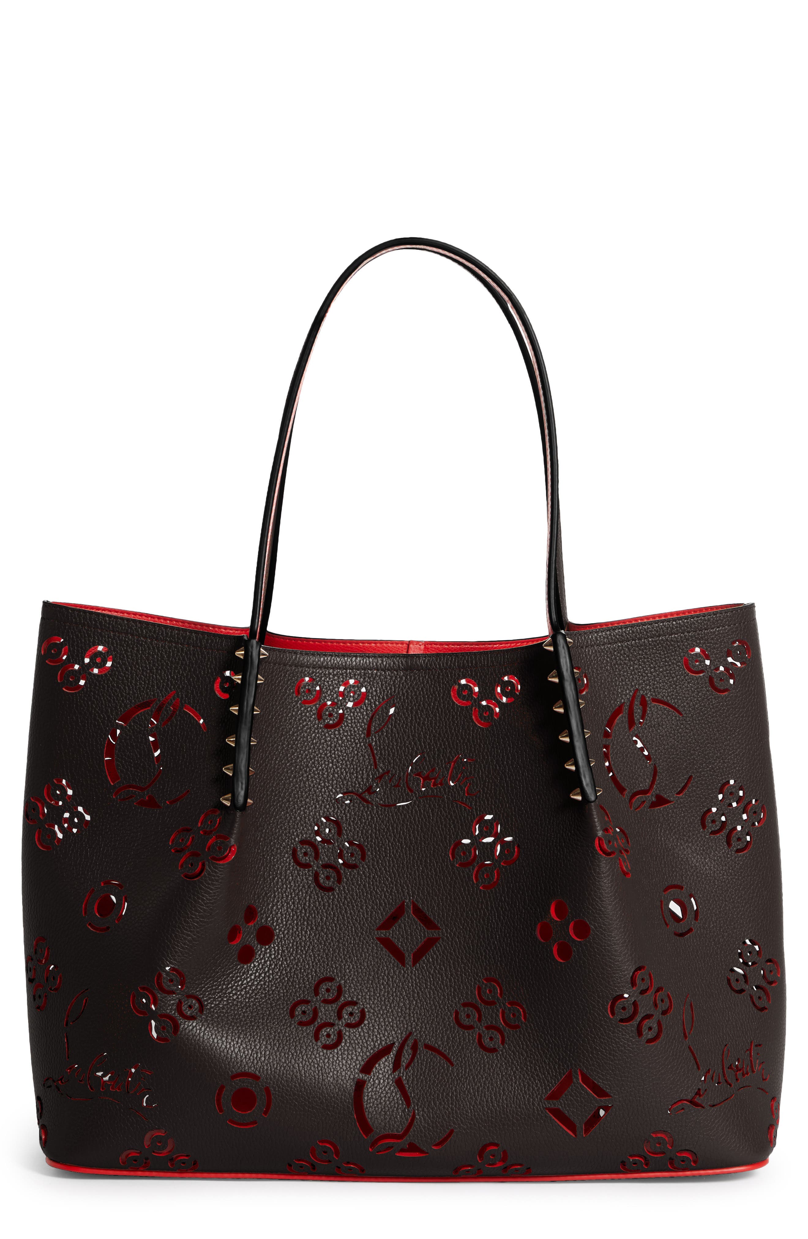 Christian Louboutin Large Cabarock Loubinthesky Perforated Leather Tote, Main, color, 