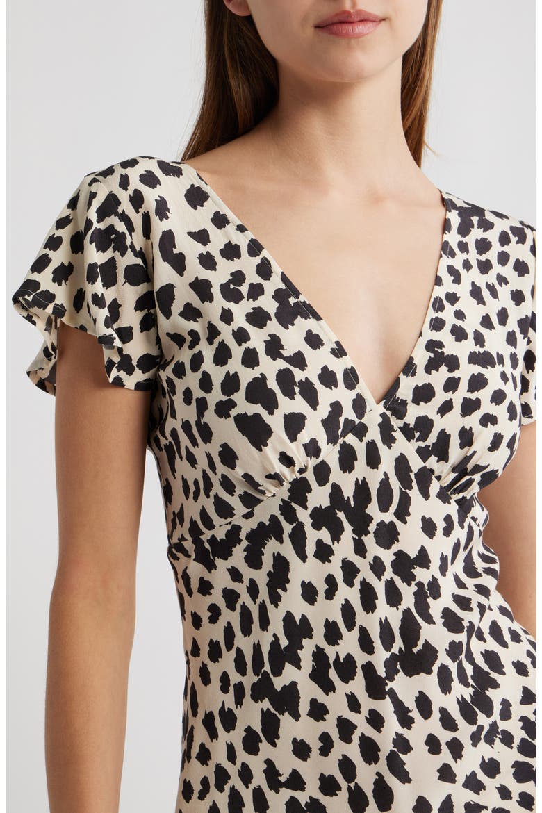 Gigi Spot Print Minidress, Alternate, color, TAUPE SPOTTED