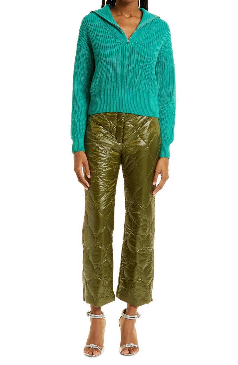 Baum und Pferdgarten Natara Quilted Zip Hem Crop Pants, Alternate, color, 