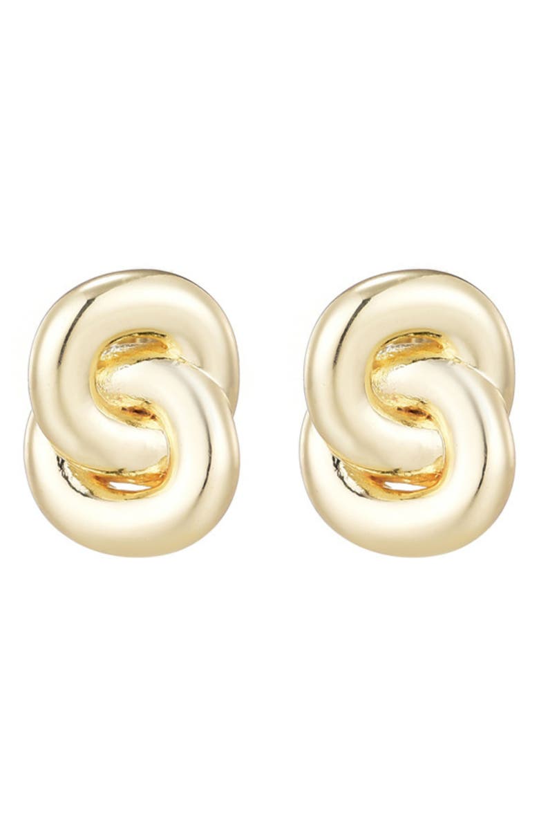 Adornia Knot Stud Earrings, Alternate, color, Gold