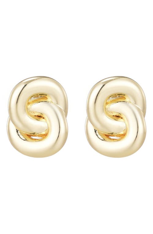Adornia Knot Stud Earrings In Gold