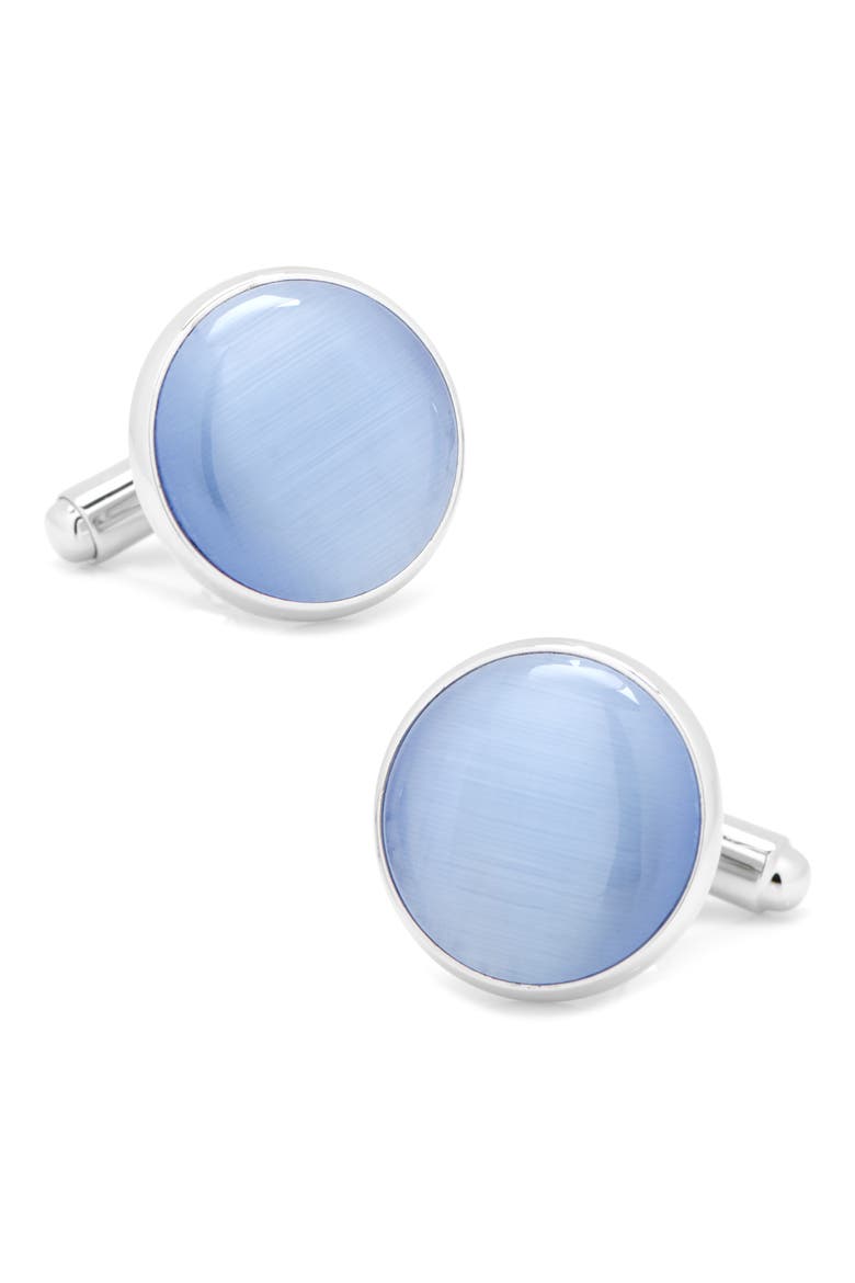 Cat's-Eye Cuff Links, Main, color, BLUE