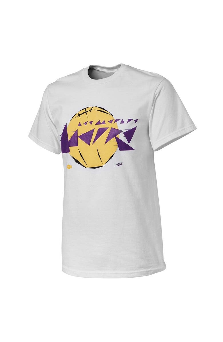 NBA X Naturel Men's NBA x Naturel White Los Angeles Lakers No Caller ID T-Shirt, Alternate, color, 