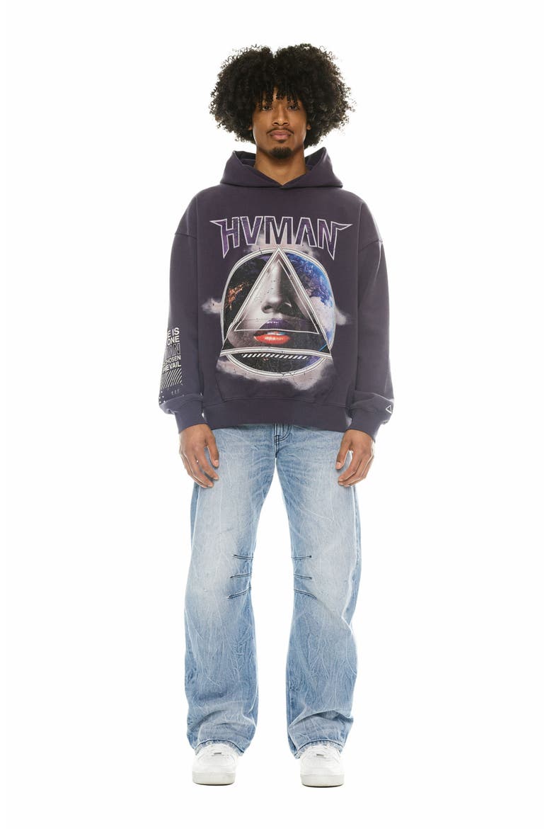 Human Cotton Graphic Hoodie, Alternate, color, PARACHUTE PURPLE