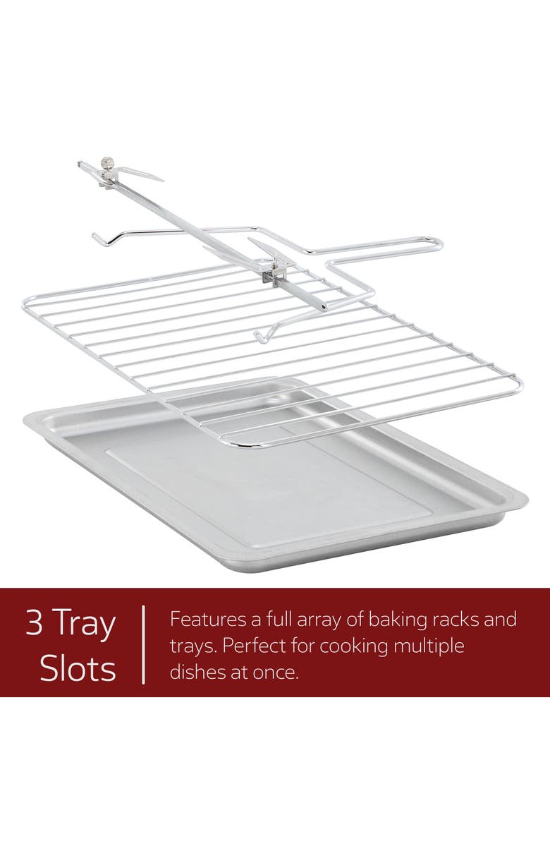 Megachef 31.7 Quart Digital French Door Multi-Function Electric Convection Toaster Oven with Rotisserie Set, Alternate, color, Grey