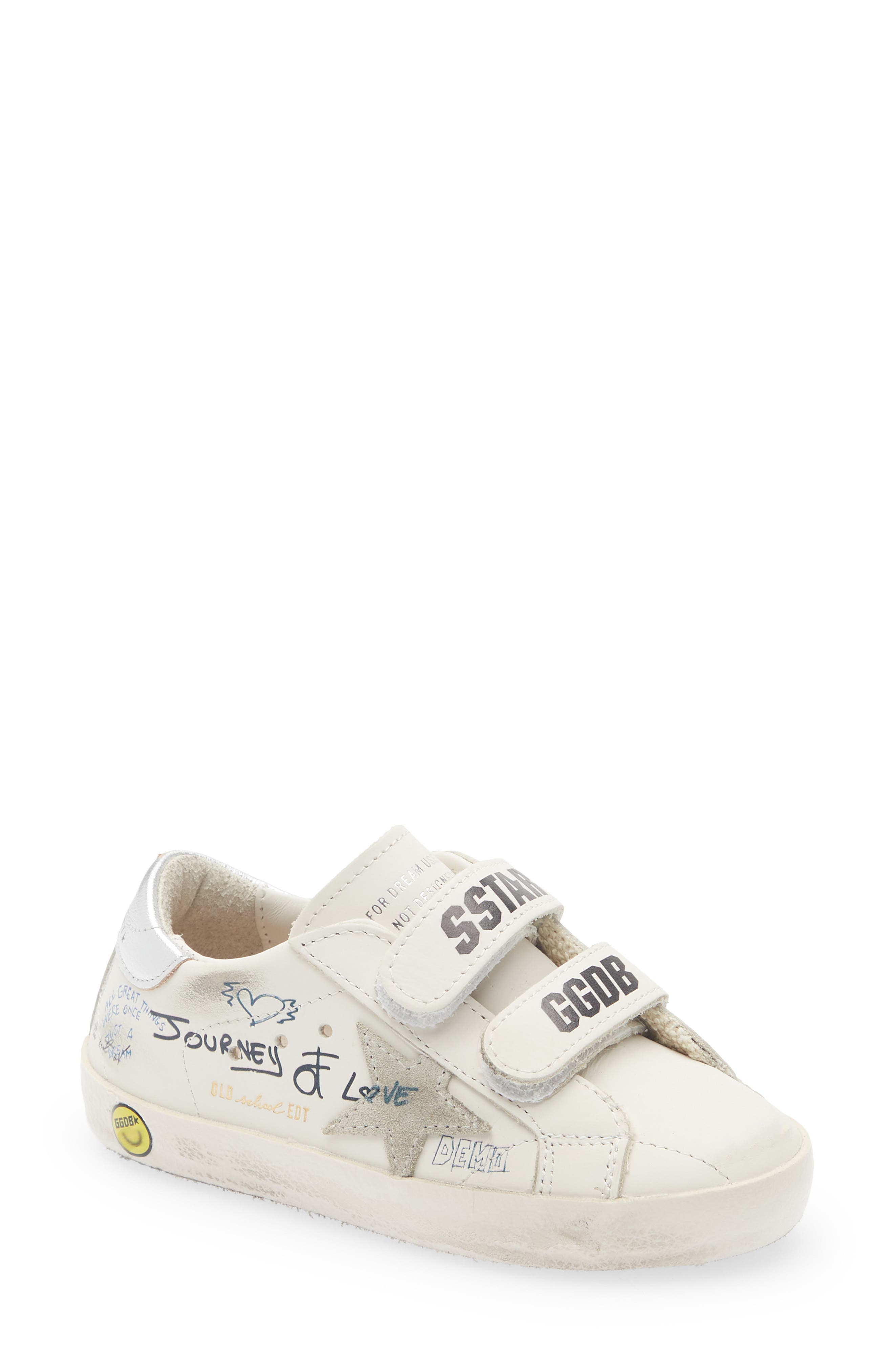 Kids' Old School Sneaker, Main, color, WHITE/ ICE/ SILVER