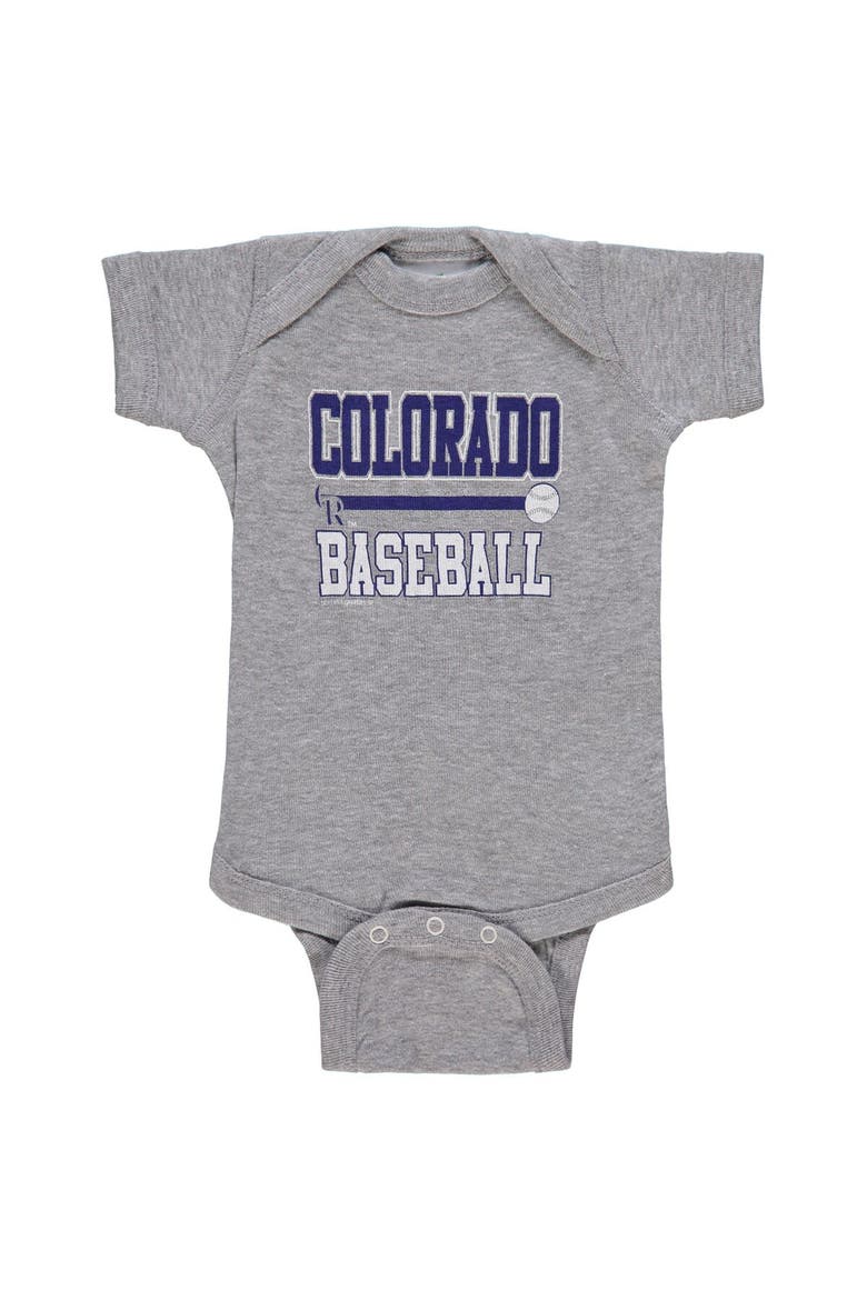 Newborn & Infant Soft as a Grape Black/Gray Colorado Rockies 2-Piece Body Suit, Alternate, color, Black